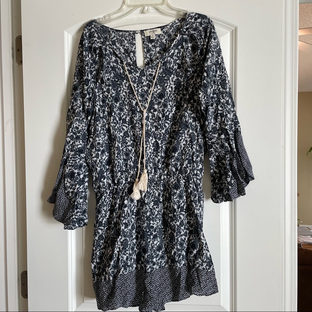 Umgee blue floral romper